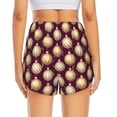 thumbnail image 2 of Lsque Golden Christmas Balls Printed Women's Running Shorts with Liner Pockets,Elastic Quick Dry Workout Athletic Gym Yoga Shorts,Womens High Waist Shorts-XX-Large, 2 of 9