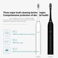 thumbnail image 4 of Cepillo de dientes eléctrico Xiaomi Mijia, recargable por USB, 6 modos, cepillo de dientes sónico, IPX7, resistente al agua, soporte para caja de viaje, cabezal de repuesto, nuevo, 4 of 5