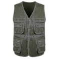 thumbnail image 1 of Men"s Outdoor Vest Leisure Jacket Lightweight Vest With Zip Many Pockets Multi-color Optional, 1 of 5