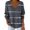 *Dark Gray, variant on ClodeEU Women Striped Long Sleeve T Shirt ,V Neck Blouse , Loose Casual Tops Black,Womens Plus L