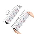 thumbnail image 4 of Rateoe Lilies Flowers Pattern Quarter Crew Socks,Toe Seamed Ankle Socks,Cotton Cushioned Breathable Athletic Crew Sports Socks, 4 of 7