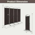 thumbnail image 3 of Spaco 6.2 Feet Folding Room Divider, 4-Panel Room Divider, Durable Material Room Divider Foldable Panels for Indoor as Home, Office, Living Room, Brown, 3 of 9