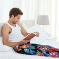 thumbnail image 7 of Mens Pajama Pants, Tropical Palm Leaves colorful Soft Sleep & Lounge Pants for Men, Cuteness Casual PJ Bottoms Pants with Pockets, 7 of 7