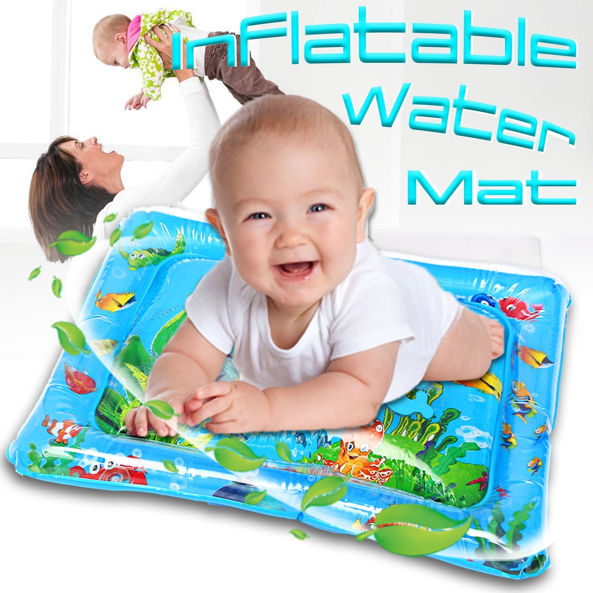 tummy time inflatable water mat