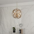 thumbnail image 3 of The Lighting Store Benita 4-Light Spray painted Yellow-ish Gold Crystal Chandelier, 3 of 5