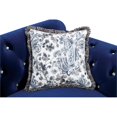 thumbnail image 6 of Furniture of America Basonne 3-Piece Fabric Tufted Sofa Set in Blue, 6 of 10