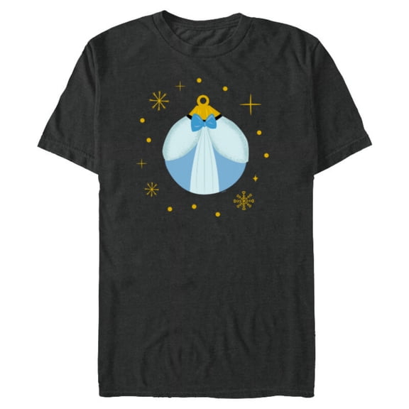 Disney Princess Cinderella Holiday Christmas Ornament - Short Sleeve Blended T-Shirt for Adults - Customized-Dark Heather