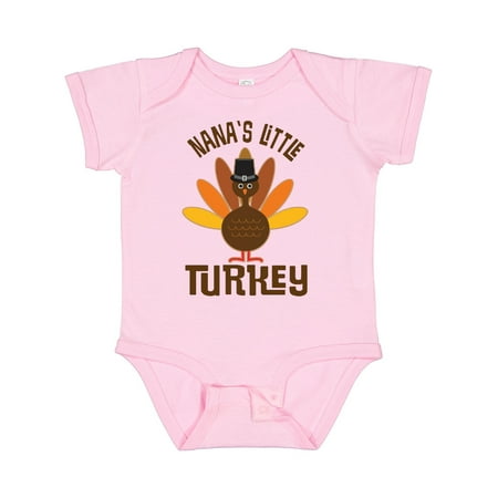

Inktastic Thanksgiving Nana Little Turkey Gift Baby Boy or Baby Girl Bodysuit