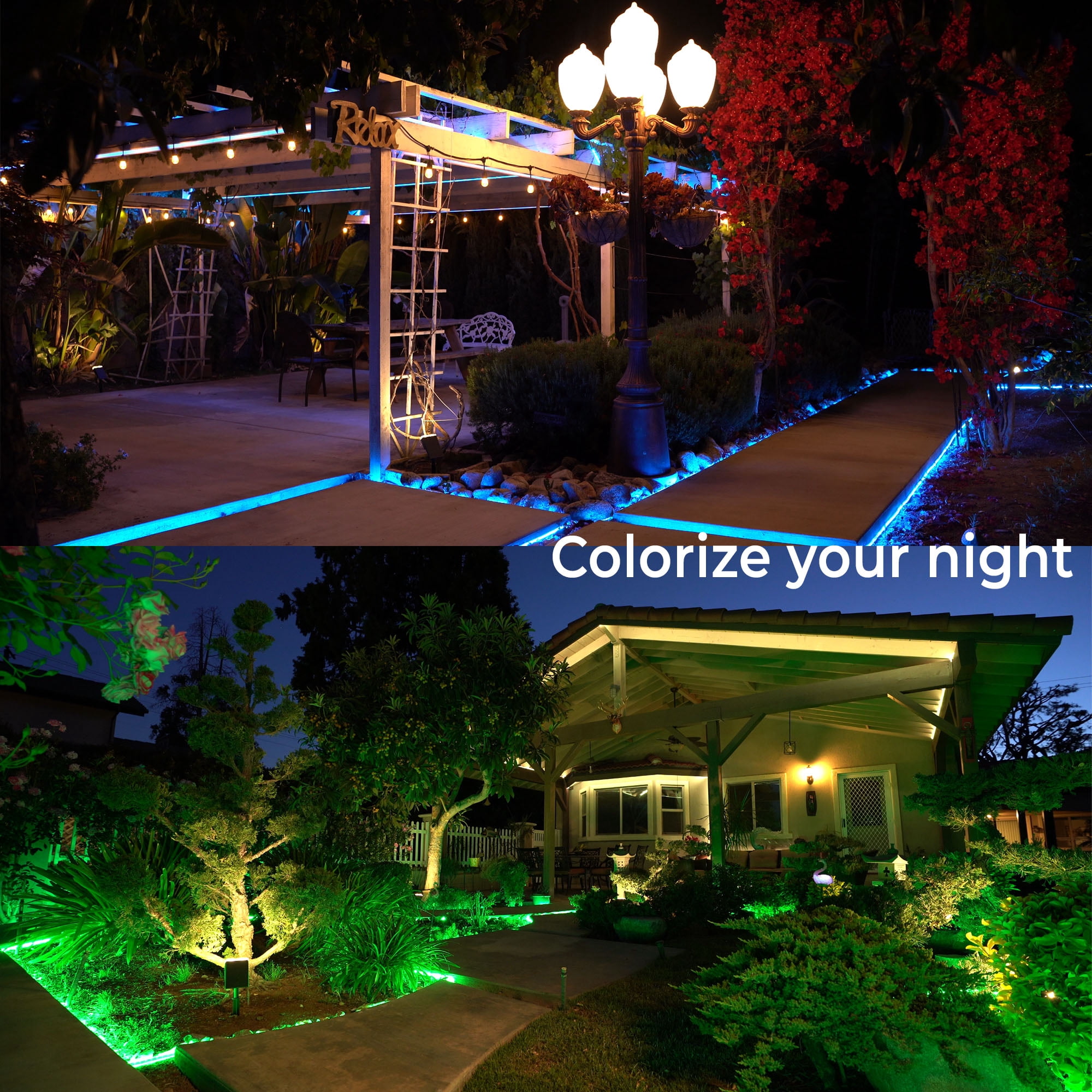 WYZworks LED Strip Lights, 150 ft Flat SMD 5050, Waterproof 16 Colors Multi Modes Color Changing Permanent Outdoor Exterior Heavy Duty Flexible Shell Rope Lighting Dimmable w/2 Remotes, ETL Certified