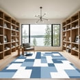 thumbnail image 2 of ODIKA 6'x9' Machine Washable Non-Slip Area Rug, Geometric Blue High Traffic Rug with Pad, Blue, 1056496, 2 of 8