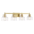 thumbnail image 3 of Dover 4-Light Bathroom Vanity Light in Warm Brass, 3 of 6