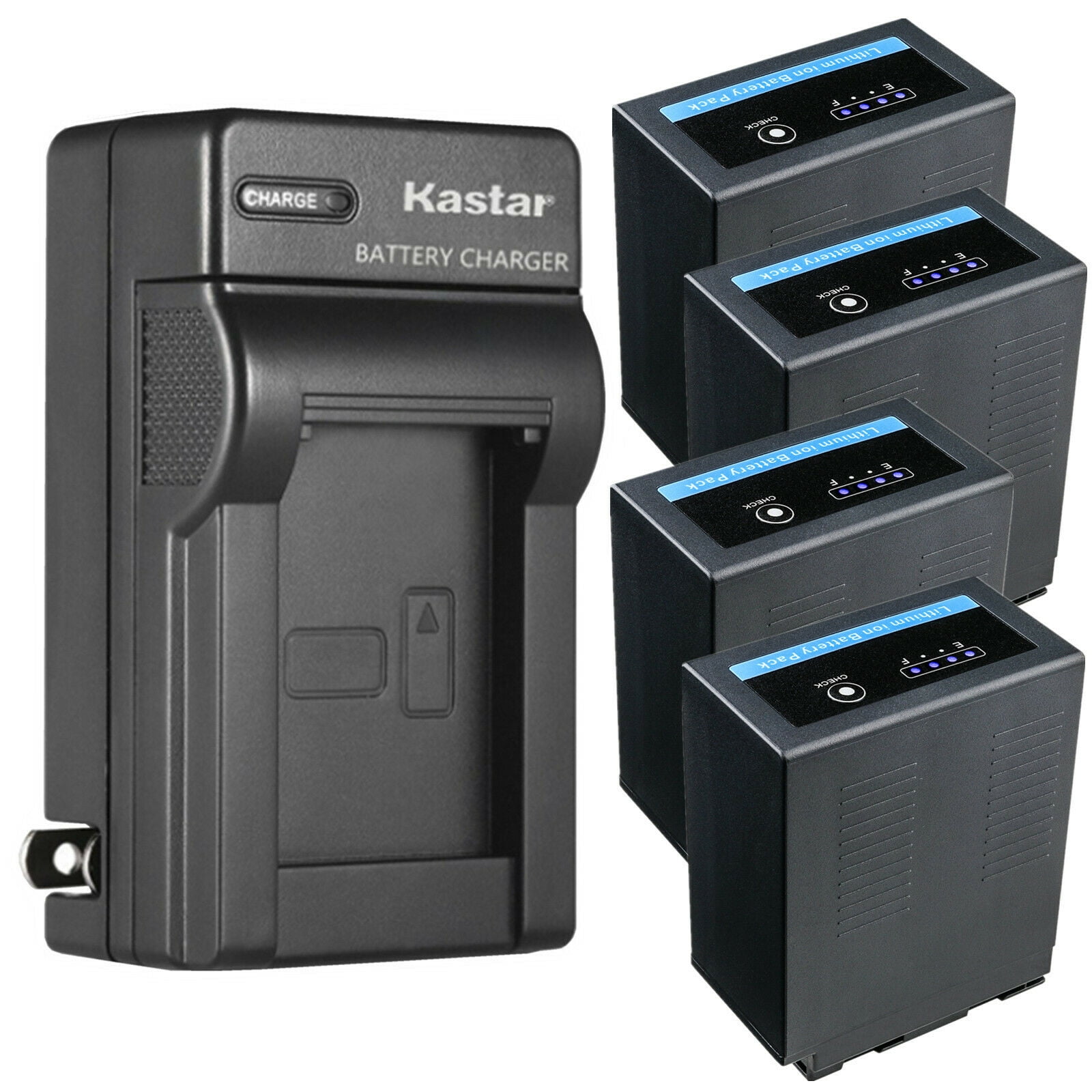 Kastar 4-Pack Battery and AC Wall Charger Replacement for