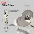 thumbnail image 4 of Silla Periquera Bebé 2 En 1 Motek Brina Reclinable Ruedas Seguridad Reposapie Reclinable Color Gris, 4 of 6