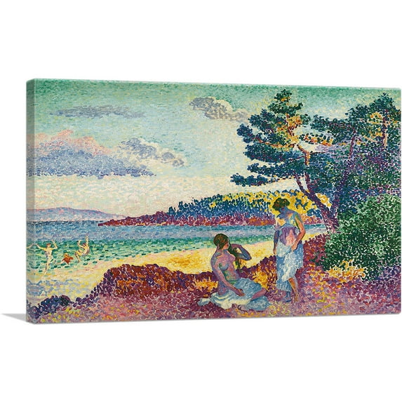 ARTCANVAS Baigneuses 1907 Canvas Art Print by Henri Edmond Cross - Size: 40" x 26" (0.75" Deep)