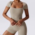 thumbnail image 1 of Mono De Yoga Ladies Bodycon Romper Sexy Style Casual Jumpsuit Traje deportivo de absorción de humedad Kuymtek Beige Xl para Mujer, 1 of 7