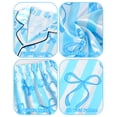 thumbnail image 2 of Girls Pajamas Silk PJS Set Bow Satin Sleepwear Short Sleeve Jammies for Kids Button-Down Nightwear size 7-8 10-12, 2 of 7