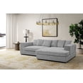 thumbnail image 2 of 109" L-shaped Comfy Sofa with 54 in. Reversible Chaise, High-resilient Foam Filled Sectional Couch, Detachable Cushion Cover Sofa for Living Room, 2 of 8