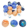 thumbnail image 4 of ColoMX 20pcs granos de agujero grandes niños perlas sueltas de cuentas de madera redondos cuentas de joyería, 4 of 7