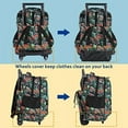 thumbnail image 3 of Seastig Foldable Rolling Backpack for Kids Wheeled Backpack Double Handle Backpack Wheeled Suitcase with Lunch Bag and Pencil Case, 3 of 6