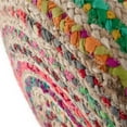 thumbnail image 5 of Margo Boho Round Pouf in Multi Color Braided Jute, 5 of 8