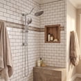 thumbnail image 5 of Akicon High Pressure Rain Shower Head with Handheld Spray Combo, Dual Shower Head with 6 Spray Modes, Rainfall Showerhead System with Adjustable Height Slide Bar for Bathroom, 3-Way Diverter, 5 of 5