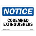 thumbnail image 1 of SignMission OS-NS-A-1218-L-10766 12 x 18 Po Panneau de Signalisation - Extincteurs Condamnés, 1 of 1