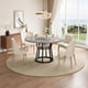 thumbnail image 3 of 47 - pulgada round dining mesa para 4: space - saving design con almacenamiento y gris metal legs, 3 of 7