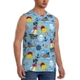 thumbnail image 2 of Fotbe Men's Pirate Marine Animals Print Men's Sleeveless Muscle Tank Tops Casual T-Shirts for Gym Workout Beach-Medium, 2 of 8