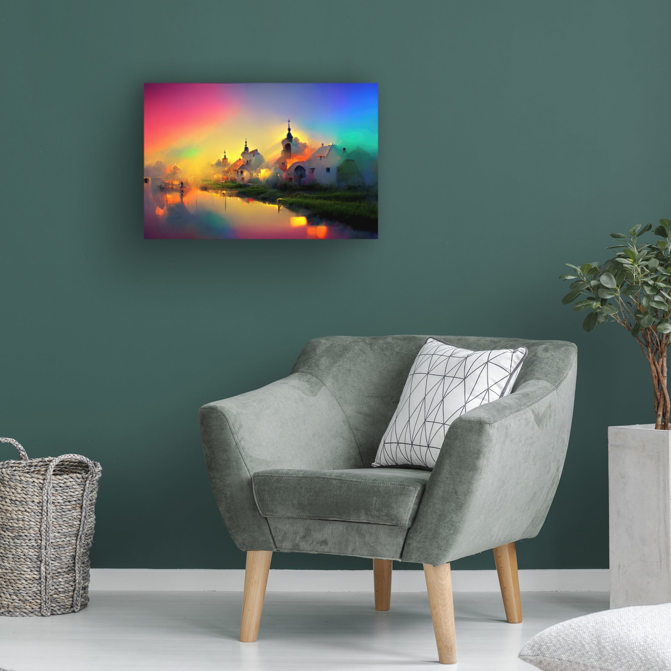 Canvas Wall Art - Ray Heere 'Medieval Landscapes 3' Wall Art for Living Room, Bedroom, or Office Décor by Trademark Fine Art - 24 x 16 Inches