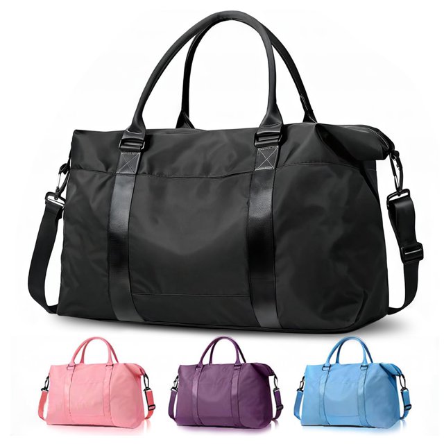 Bolsa de viaje EASYFUN Weekender con funda tipo trolley negra