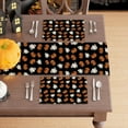 thumbnail image 3 of Black Spooky Ghost Pumpkin Halloween Placemats Set of 4 Table Mats for Party Home Kitchen Dining Table Decorations 12x18 Inch, 3 of 5