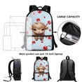 thumbnail image 6 of Jeiento Cute Highland Cow Backpack for Girls 6-8 8-12 School Bags Red Cherry Elementary Middle School Bookbag Rucksack for Kids 17inch Laptop Backpacks Girls Kindergarten Schoolbag Daypack Blue, 6 of 6