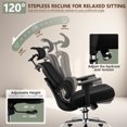 thumbnail image 5 of COOLHUT Ergonomic Mesh Office Chair, Big and Tall Computer Desk Chair with Adjustable Lumbar Support, Headrest and Armrest, High Back Home Office Chair for Workspace, Gaming,300LBS, Black, 5 of 19
