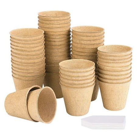 

Jygee Peat Pots Seedlings Herb Planting Germination Nursery Cups Biodegradable Plants Drainage Hole Starting Sprouting Supplies Type 8