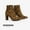 LEOPARD, variant on Women Chunky Heel Ankle Booties Pointed Toe Short Boots Slip On Comfortable Casual Dressy Boots