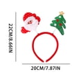 thumbnail image 4 of Cheapark Christmas Santa Headband - Soft Fabric Double Hair Clasp Hoop for Holiday Party Decor & Wear, 4 of 6