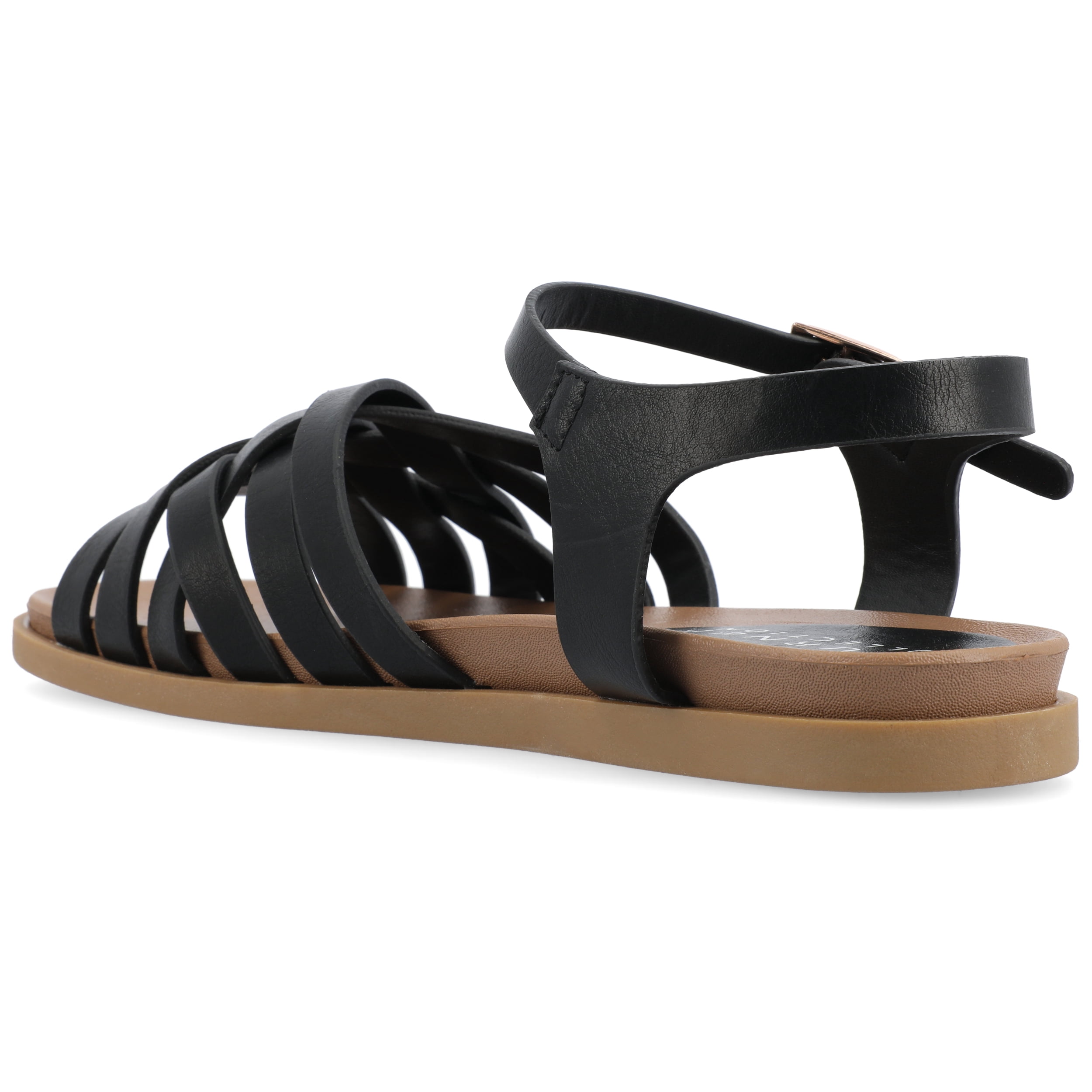 Journee Womens Kimmie Ankle Strap Flat Sandals