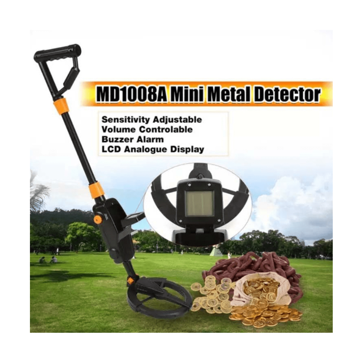 MD1008A Underground Metal Detector Gold Silver Jewelry Treasure Search Finders Waterproof Treasure Metal Seeker Tool