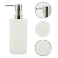 thumbnail image 5 of Unique Bargains 1 Pc Simple Cylindrical Soap Pump Dispenser for Hotel 350ml Silver Tone White, 5 of 6