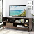 thumbnail image 3 of Costway 58'' Modern Wood TV Stand Console Storage Entertainment Media Center  Walnut, 3 of 10