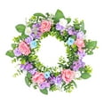 thumbnail image 2 of Tachiuwa Front Door Spring Wreath Rose Wreath Fashion Elegant Hanging Ornament Flower Wreath for Porch Indoor Wedding Decor, 2 of 10