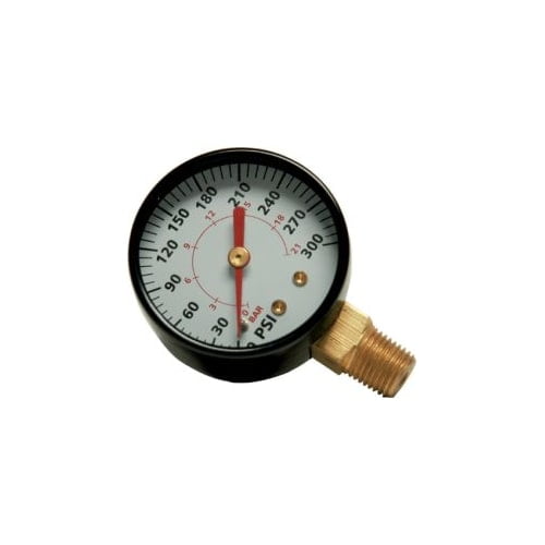 Campbell Hausfeld GR002000AJ 1/4 inch NPT Pressure Gauge 0-300 PSI