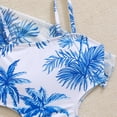 thumbnail image 6 of Shadoumai Teens Girls Swimsuit Ruched Side Bikini Sets Spaghetti Strap Tankini Set Two Pieces Girls Bathing Suits Size 14-16 Contrast Trim Swimwear with Cover Up Skirt, 6 of 7