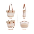 thumbnail image 3 of LAVA Women Straw Beach Bag Summer Boho Tote Bag Handbags Large Shoulder Purses Woven for Vacation (White), 3 of 8