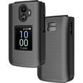 thumbnail image 2 of LXYWXS-Case for TCL Flip 3 Phone, Slim Hard Shell Protector Cover [Anti-Fingerprint, Grid Texture] for T435 (2024) - Black Tread, 2 of 4