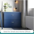 thumbnail image 4 of Pemberly Row Lateral Metal Filing Cabinet 30 in. Wide 2 Drawer Navy, 4 of 12