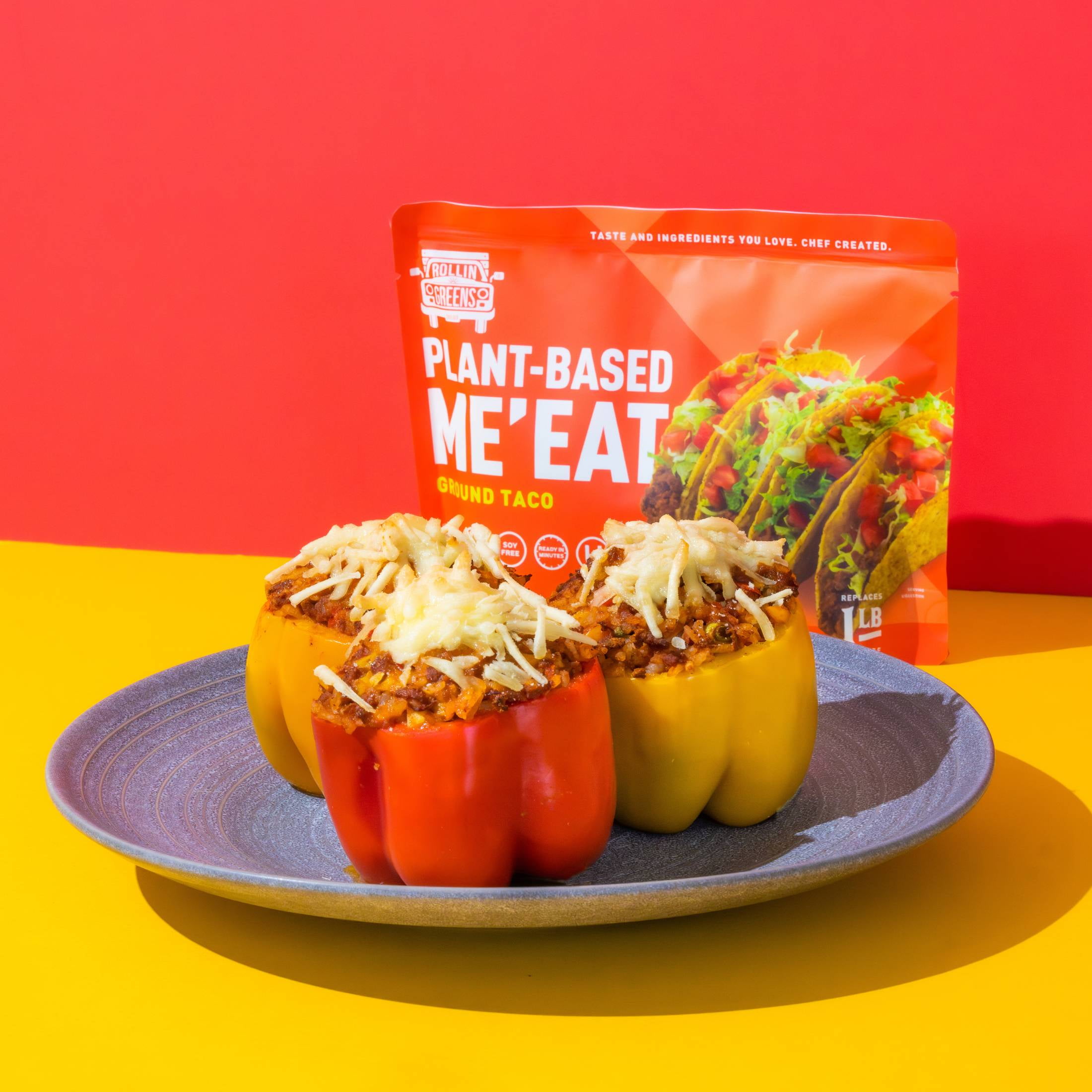Rollingreens Plant-Based Ground Taco Protein 4.5 oz Pouch, 1 Count