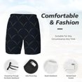 thumbnail image 3 of Honeii Black Fish scales Print Men's Swim Shorts,Mens Swim Trunks,Breathable Mesh Beach Shorts for Swimming,Surfing, and Beach Activities-Large, 3 of 6