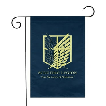 Attack on Titan Garden Flag 12×18 Inch Double Sided for Outdoor Halloween Fall Holiday Outdoor Decoration Seasonal Yard Flag