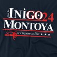 thumbnail image 2 of Princess Bride Inigo Montoya for President 24 Women's T Shirt, Navy, 2X-Large, 2 of 6